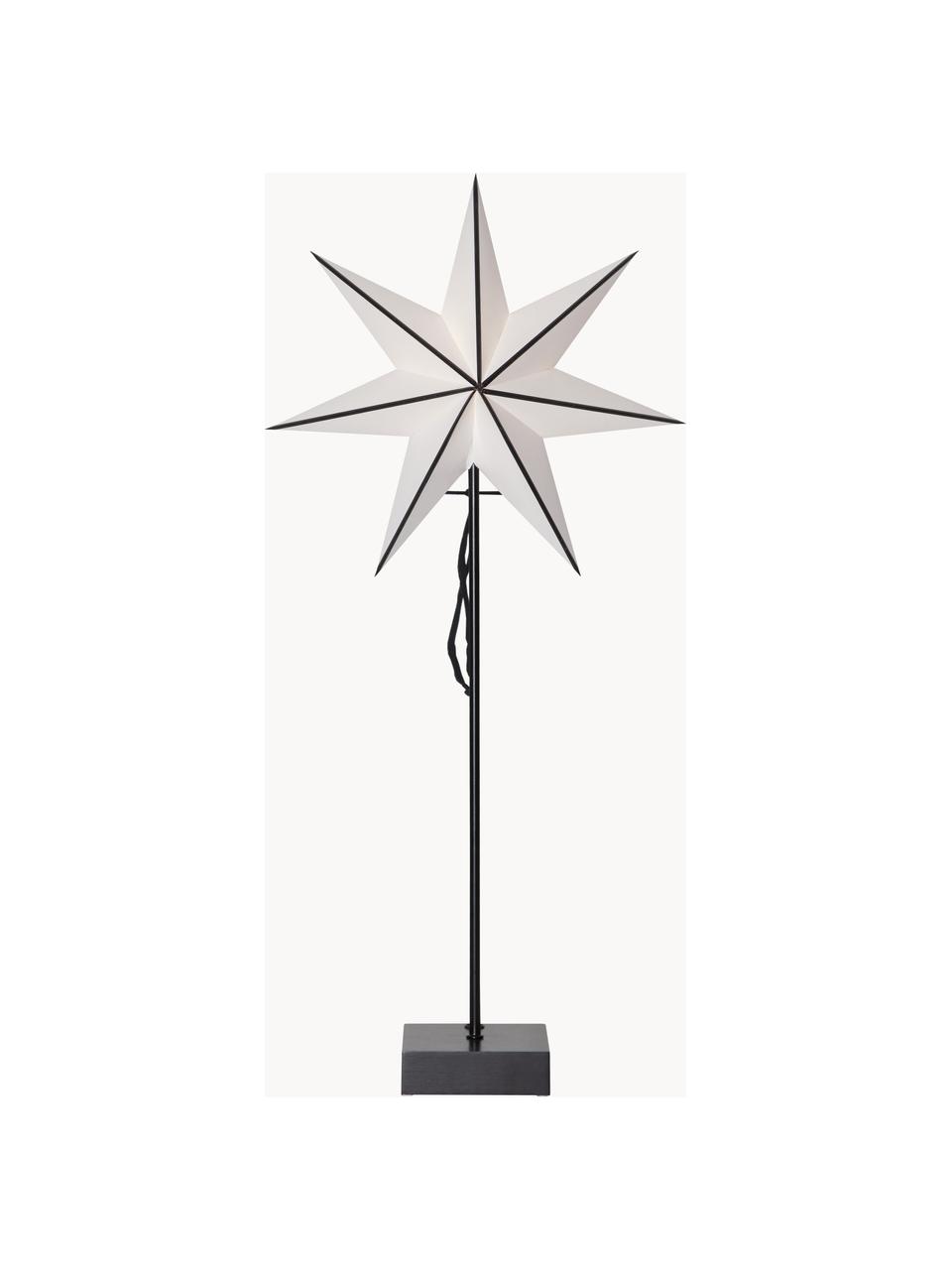 Étoile lumineuse en pin Astro, Noir, blanc, larg. 35 x haut. 74 cm