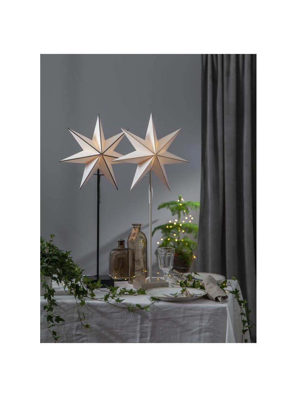 Étoile lumineuse en pin Astro, Noir, blanc, larg. 35 x haut. 74 cm