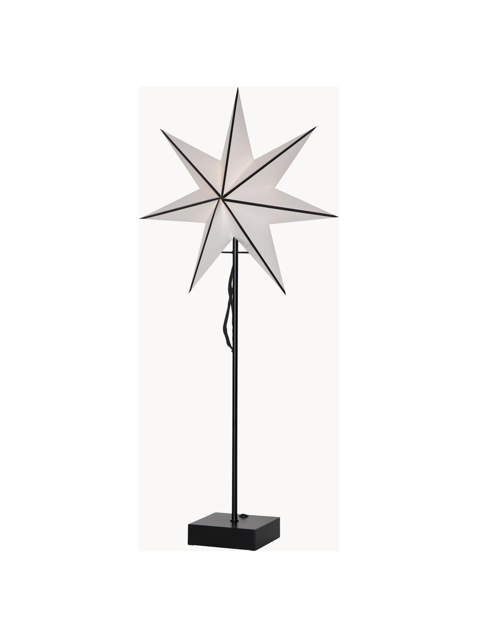 Étoile lumineuse en pin Astro, Noir, blanc, larg. 35 x haut. 74 cm