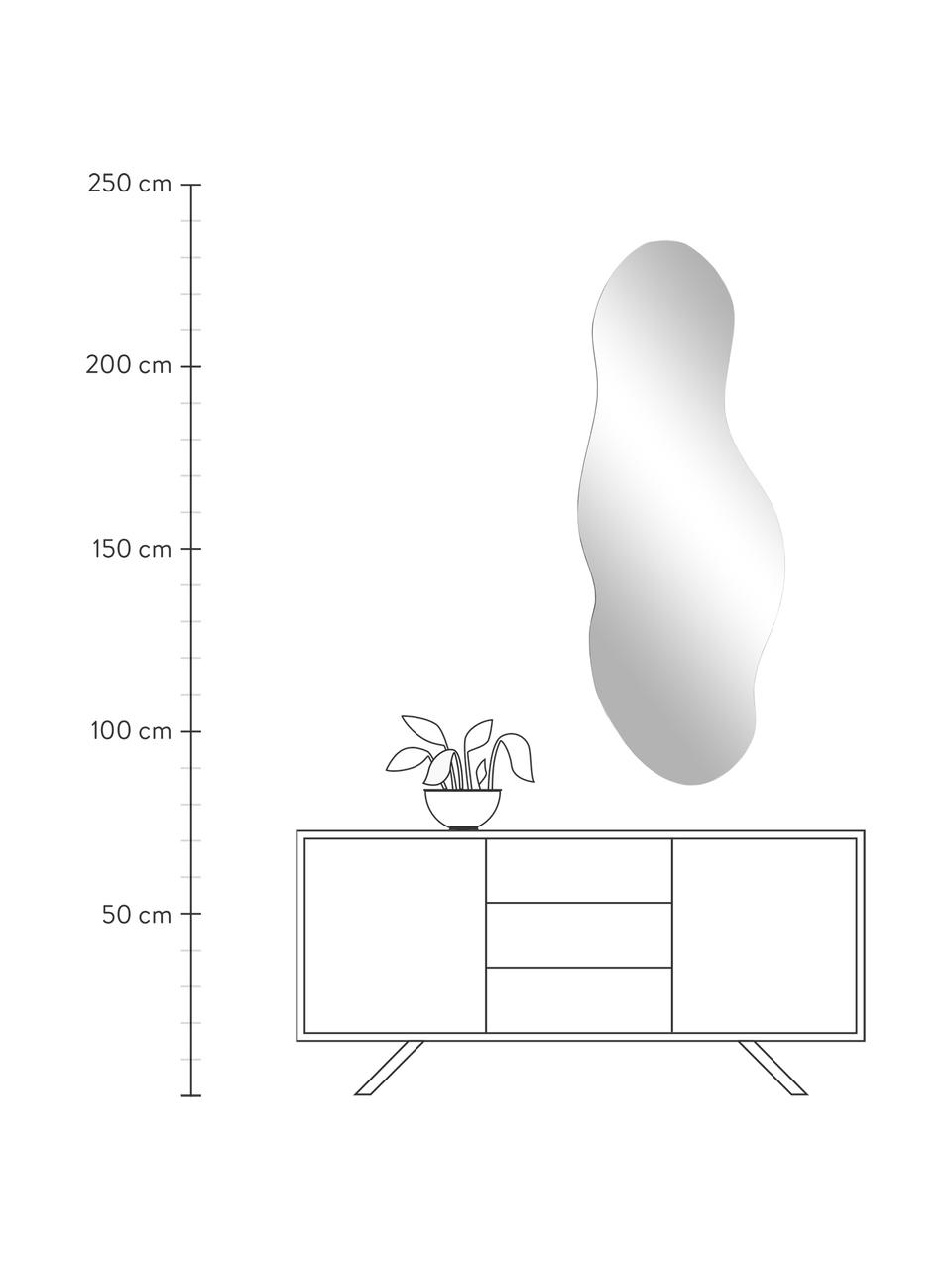 Bezrámové nástěnné zrcadlo Jessie, Černá, Š 58 cm, V 150 cm