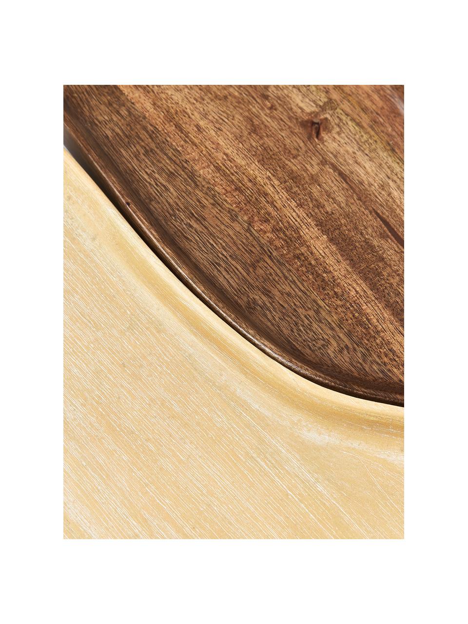 Deko-Tabletts Oda aus Mangoholz, 2er-Set, Mangoholz, lackiert

Dieses Produkt wird aus nachhaltig gewonnenem, FSC®-zertifiziertem Holz gefertigt., Helles und dunkles Mangoholz, Set mit verschiedenen Größen