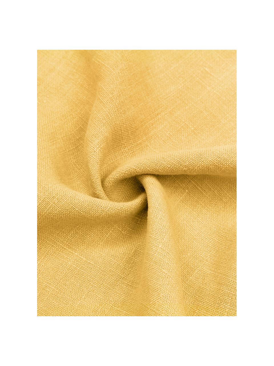 Housse de coussin pur lin jaune Luana, 100 % pur lin

Le lin est naturellement doté d'un toucher plutôt rugueux et d'un aspect froissé
Sa résistance élevée au accrocs lui confère robustesse et longévité, Jaune, larg. 40 x long. 40 cm