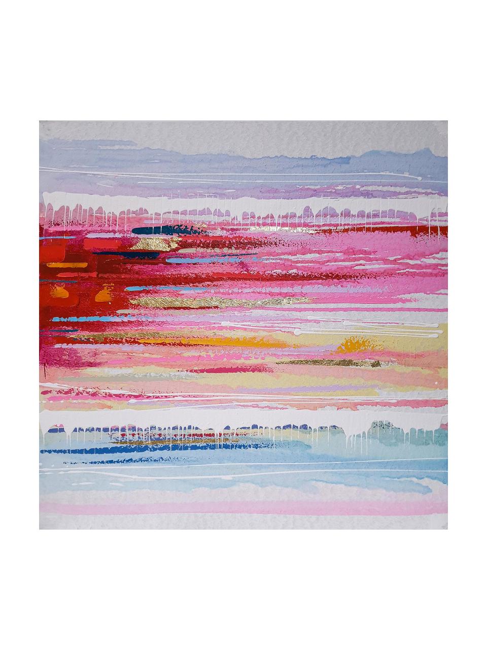 Maľba na plátne Blurred Horizon, Viac farieb, Š 100 x V 100 cm