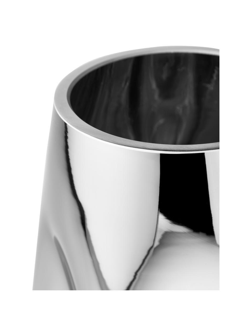 Mondgeblazen glazen vaas Mirror, Zilverkleurig, Ø 18 x H 26 cm