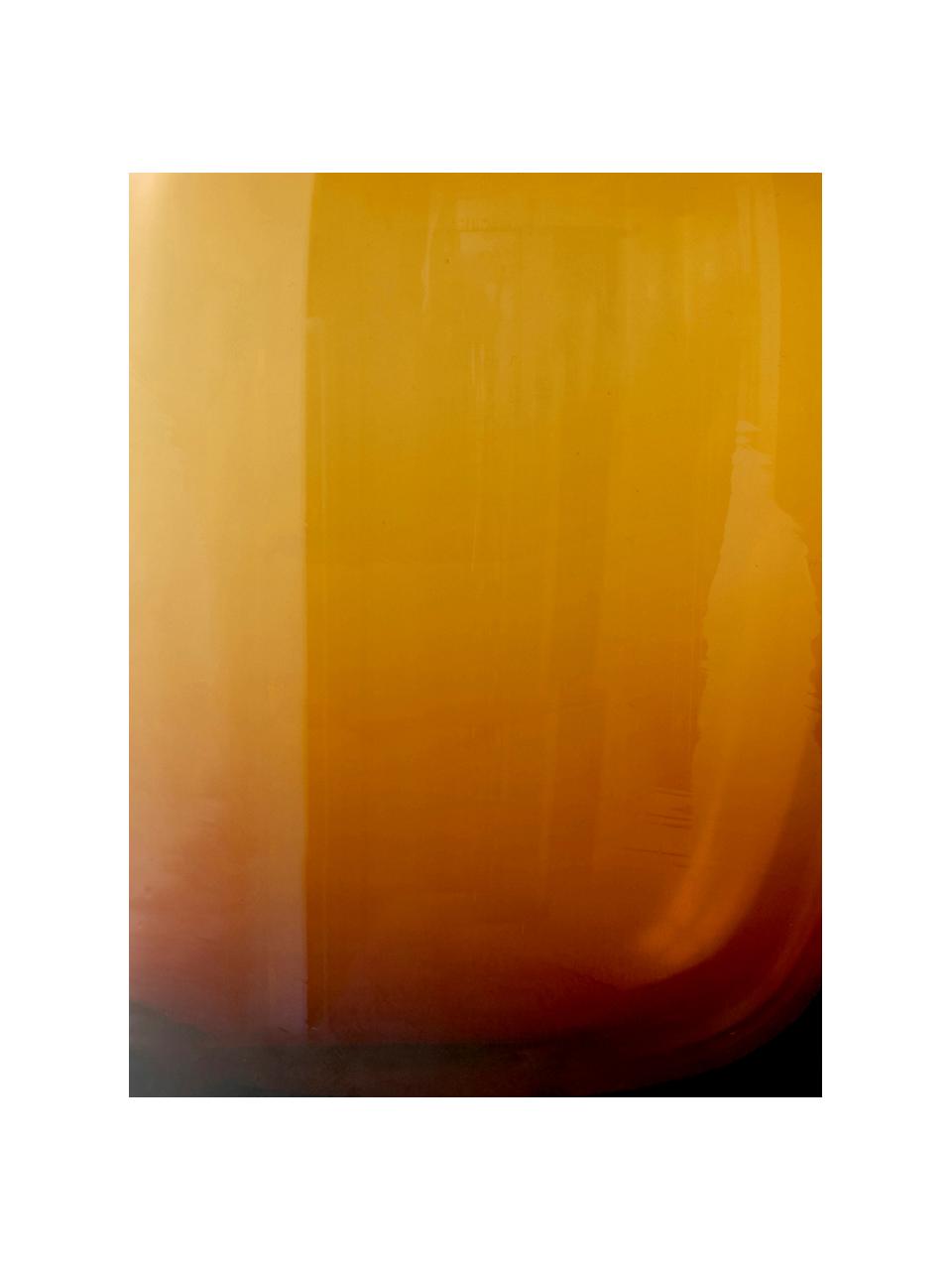 Mundgeblasene Vase Troll, Glas, mundgeblasen, Bernsteinfarben, Ø 13 x H 19 cm