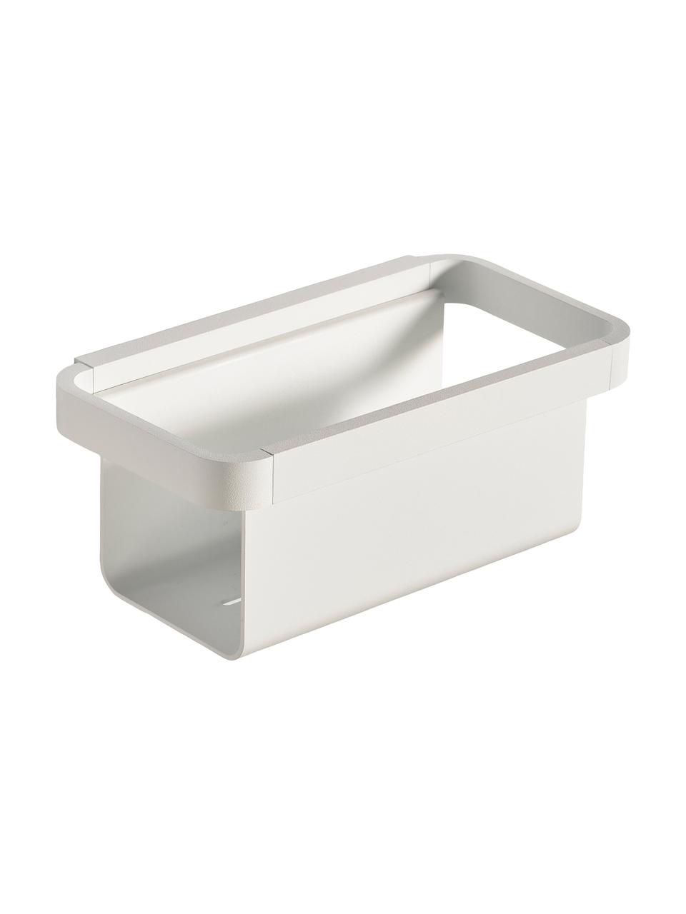 Kleine bad wandrek Rim van metaal, Gecoat aluminium, Wit, B 22 x H 9 cm