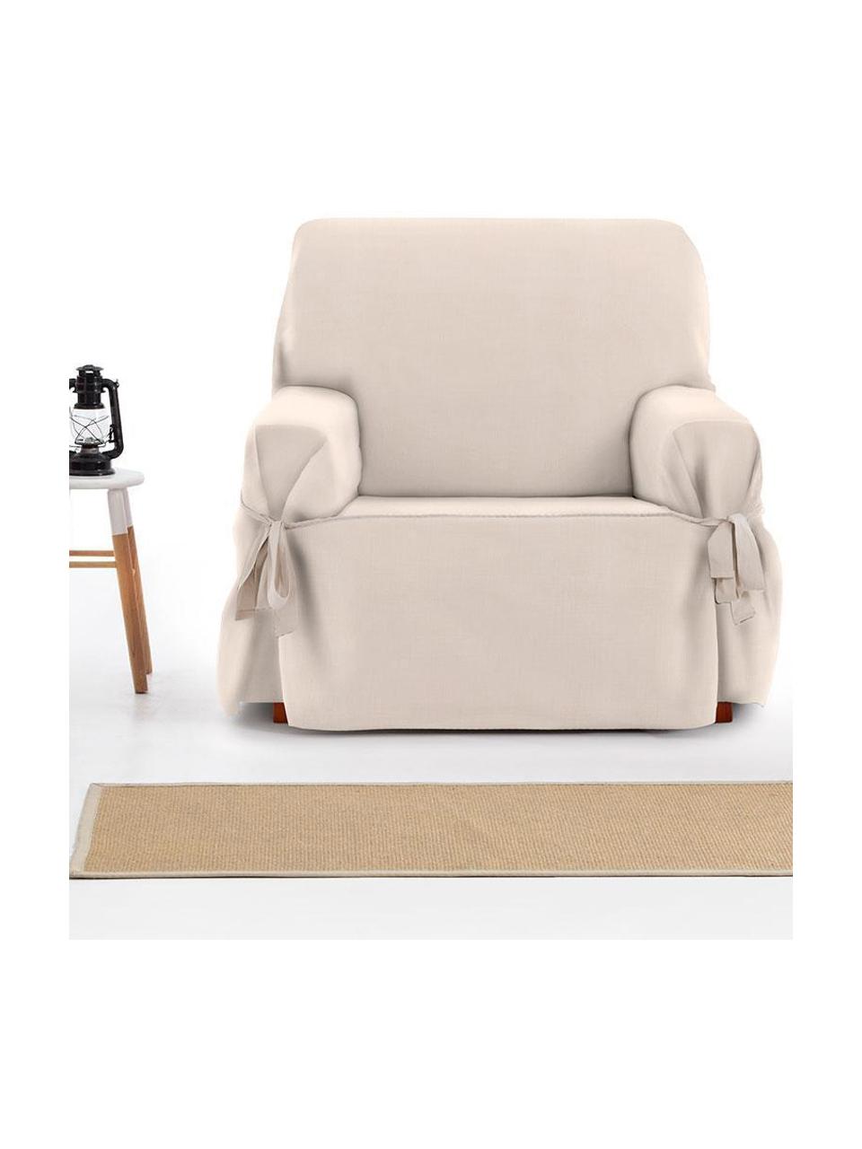 Funda de sillón Levante, 65% algodón, 35% poliéster, Beige, An 110 x F 110 cm