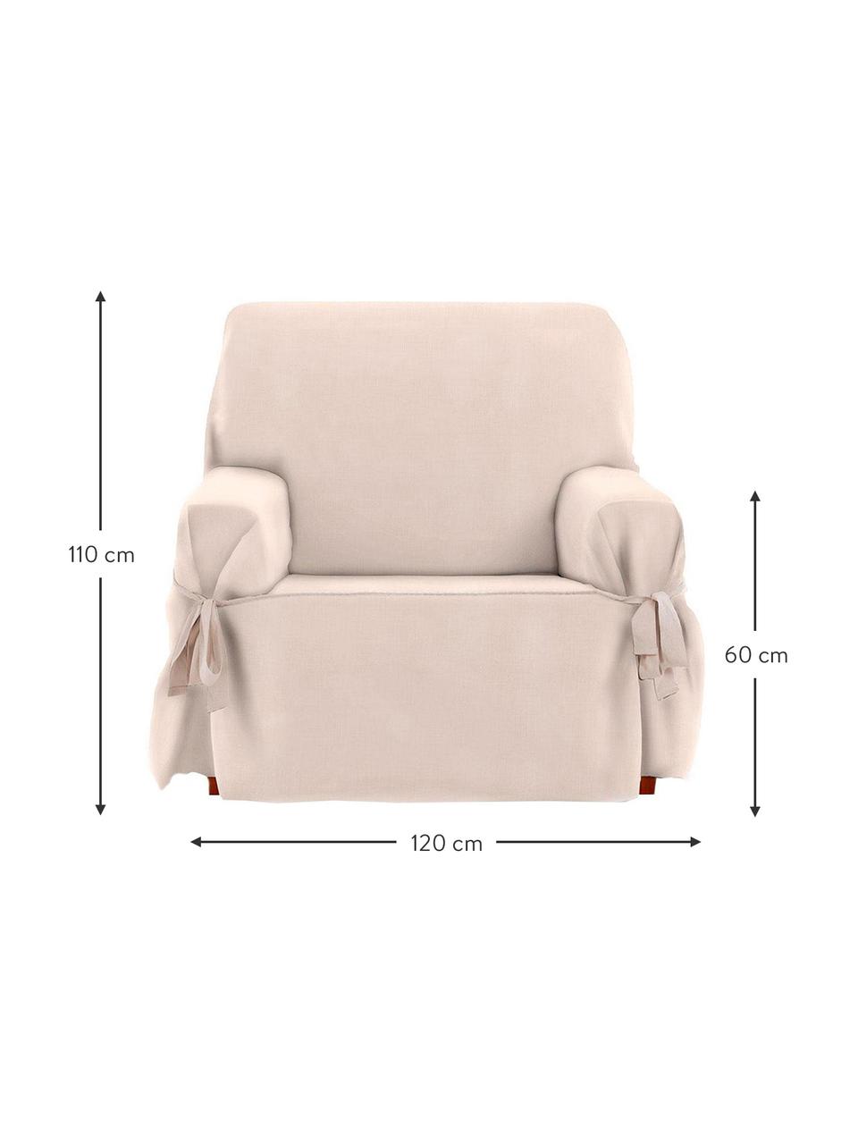 Funda de sillón Levante, 65% algodón, 35% poliéster, Beige, An 110 x F 110 cm