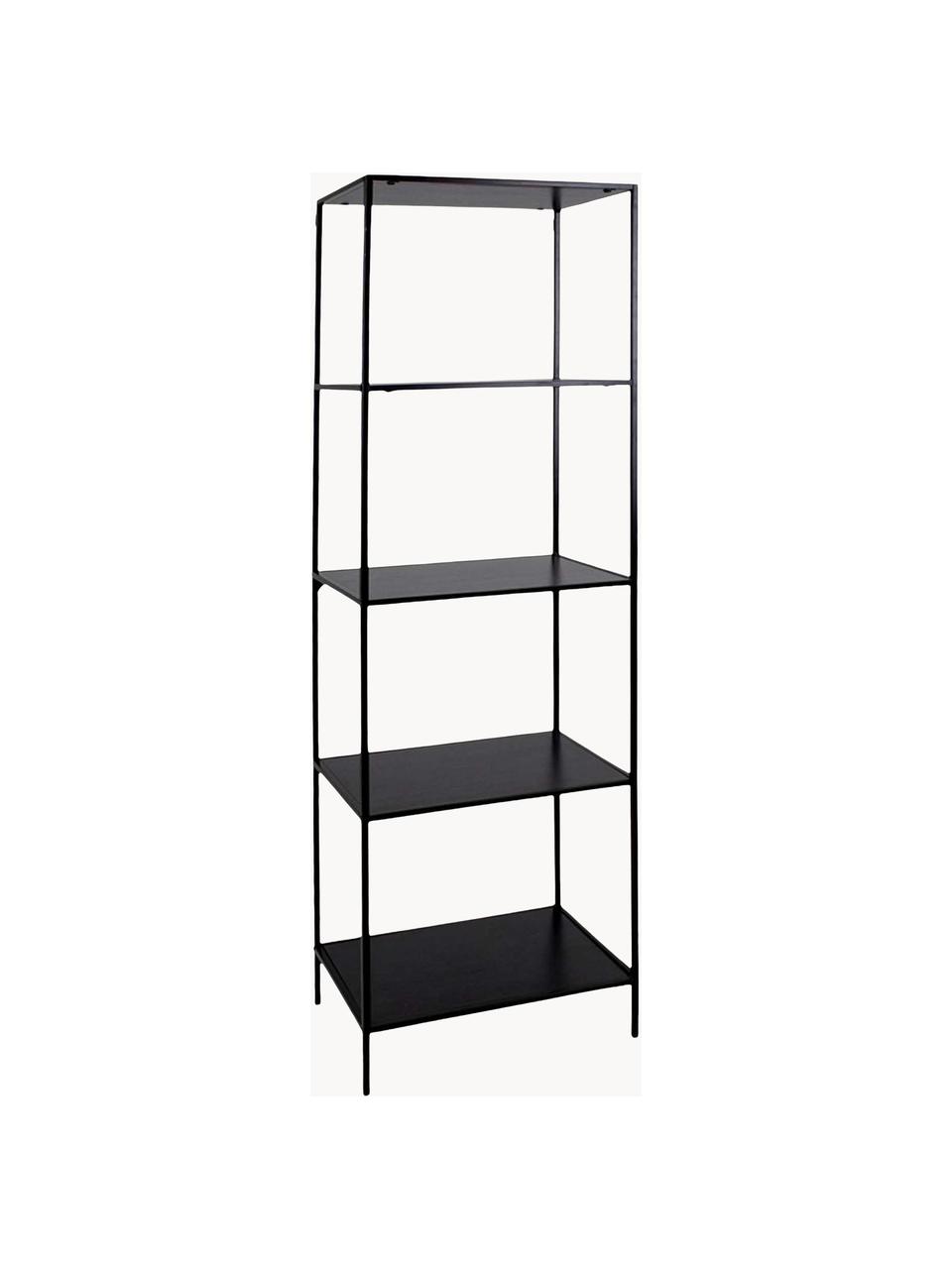 Scaffale Vita, Struttura: acciaio rivestito Ripiani, Nero, Larg. 51 x Alt. 170 cm