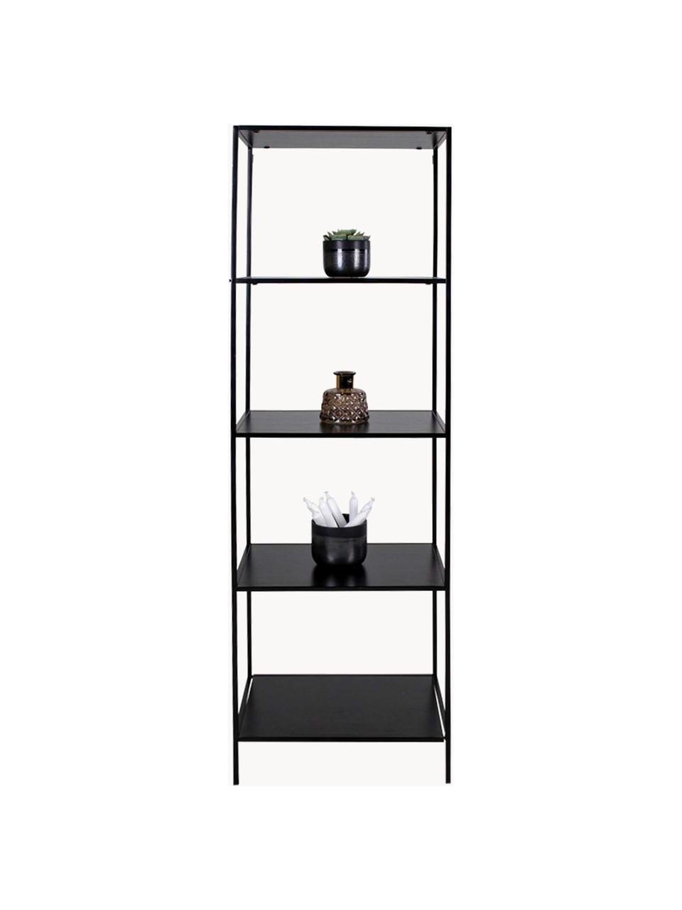 Scaffale Vita, Struttura: acciaio rivestito Ripiani, Nero, Larg. 51 x Alt. 170 cm