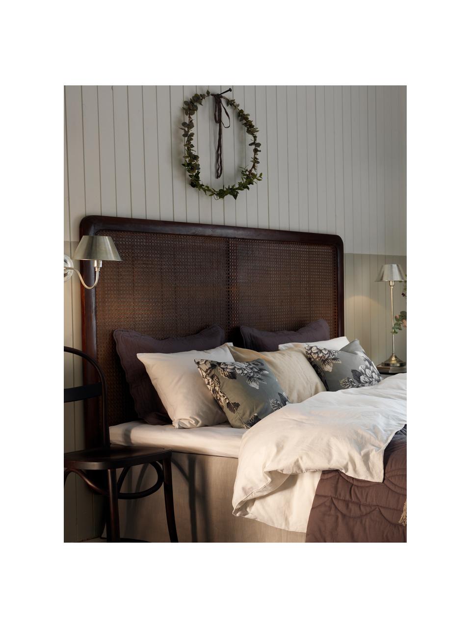 Zagłówek do łóżka z rattanu Orrviken, Lite drewno, rattan, Brązowy, S 172 x W 145 cm