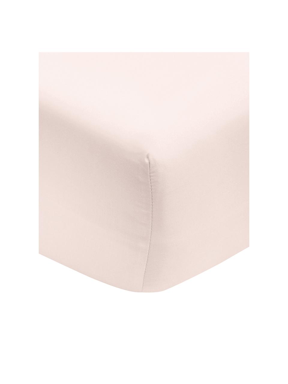 Sábana bajera de satén de algodón ecológico Premium, Rosa, Cama 90 cm (90 x 200 cm)