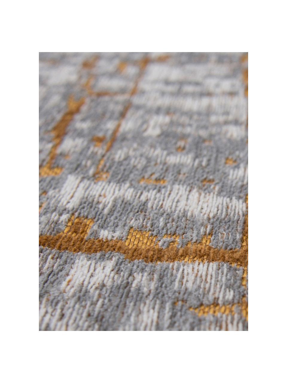 Design Niederflor-Teppich Griff, Flor: 85% Baumwolle, 15% hochgl, Braun, Grau, Beige, B 170 x L 240 cm (Größe M)