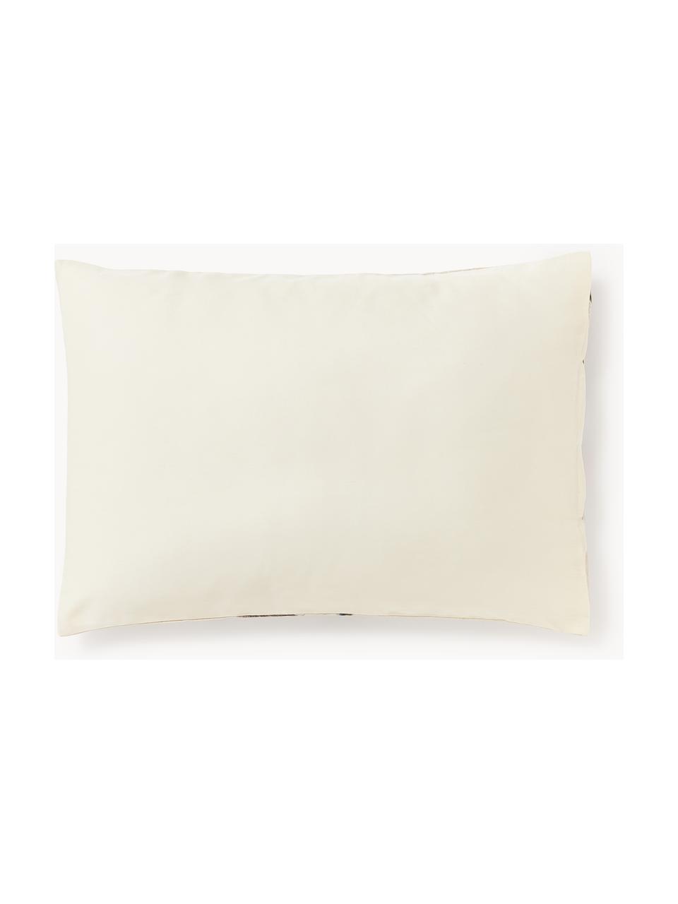 Funda de almohada de satén Flori, Beige claro, multicolor, An 45 x L 110 cm