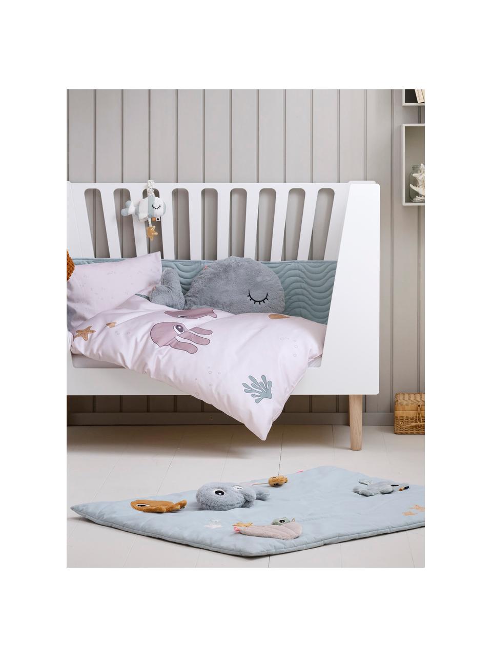 Tapis de jeu pour bébé Sea Friends, Bleu ciel, multicolore, larg. 100 x long. 80 cm