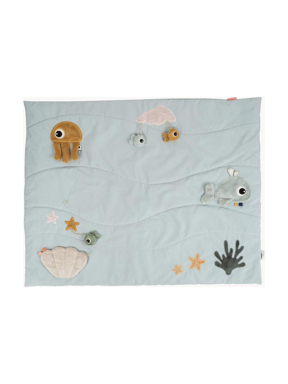 Tapis de jeu pour bébé Sea Friends, Bleu ciel, multicolore, larg. 100 x long. 80 cm