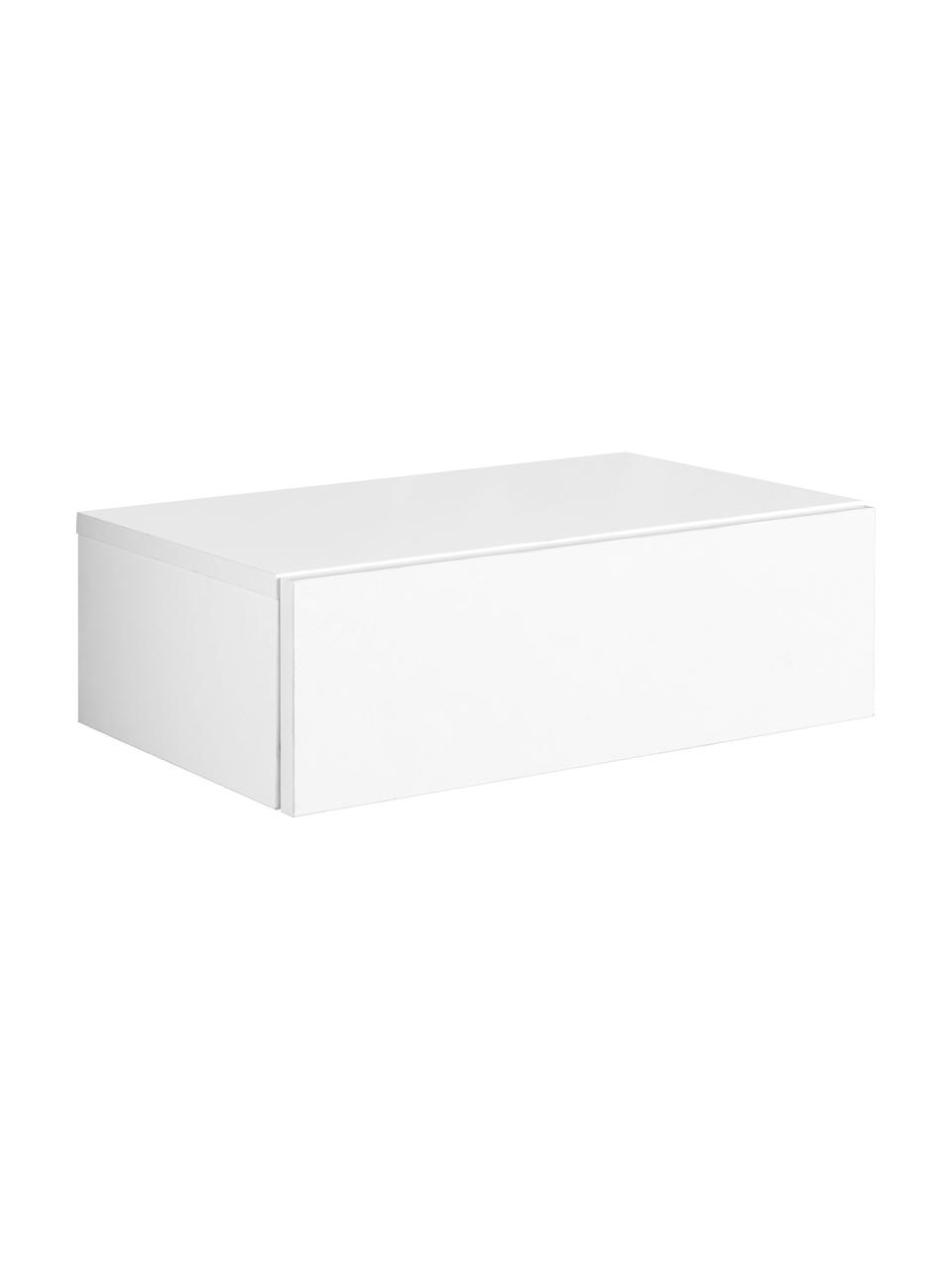 Mesilla de noche de pared Dream, Estructura: aglomerado frustrado, Blanco, An 46 x Al 15 cm