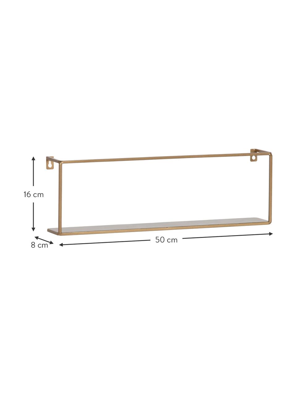 Mensola a muro in metallo dorato Meert, Metallo rivestito, Ottone, Larg. 50 x Alt. 16 cm