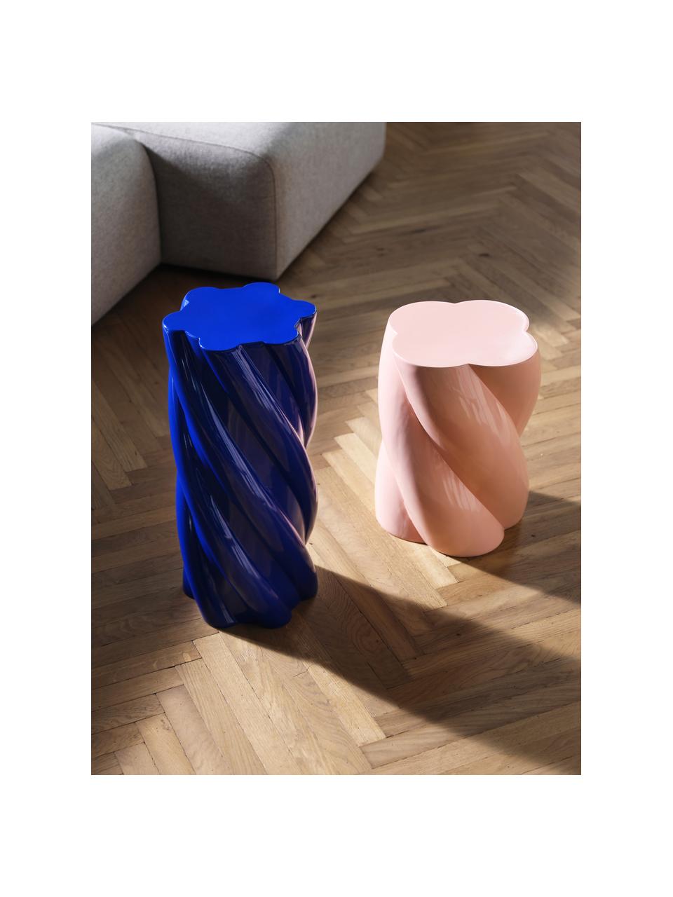 Odkladací stolík Marshmallow, Sklenené vlákno, Bledoružová, Ø 30 x V 40 cm