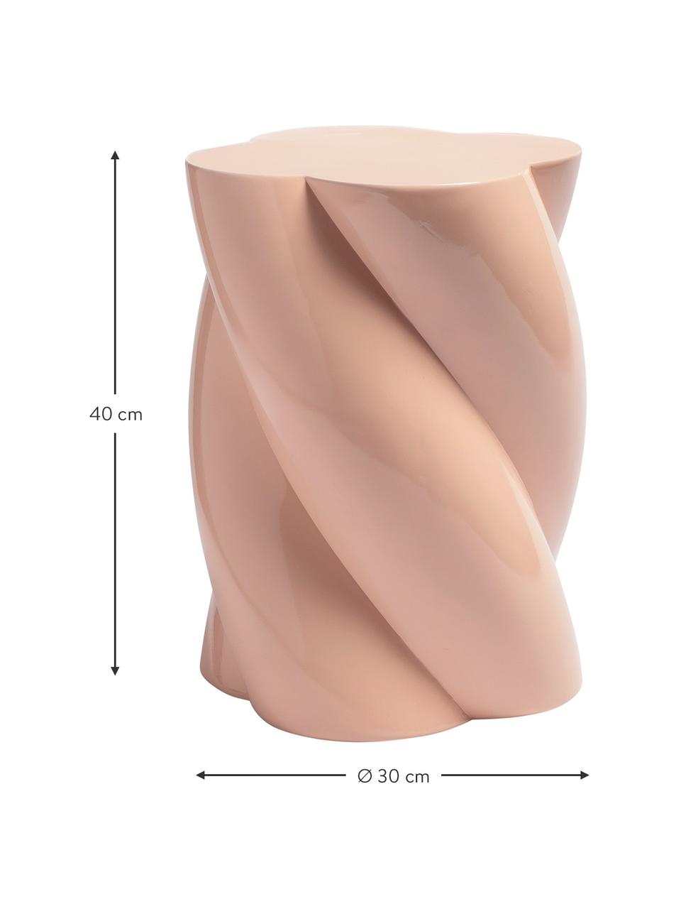 Table d'appoint en verre Marshmallow, Fibre de verre, Rose, Ø 30 x haut. 40 cm