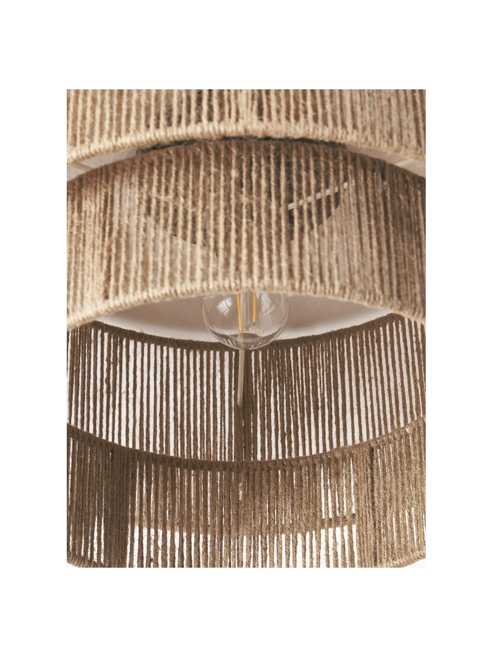 Stropná lampa z juty Cecillia, Svetlohnedá, Ø 45 x V 26 cm