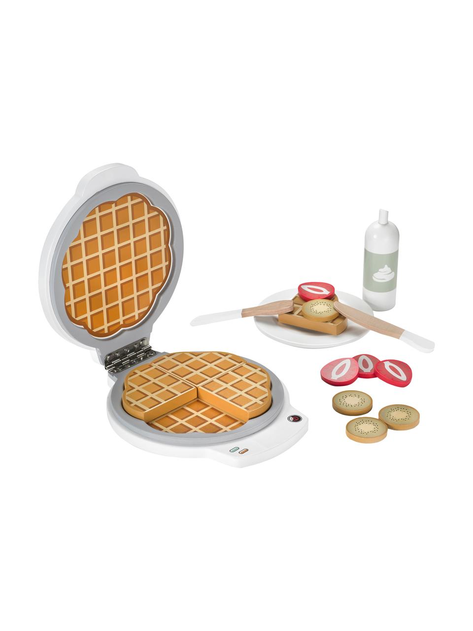 Spielzeug-Set Waffeleisen, Schimaholz, Mitteldichte Holzfaserplatte (MDF), Sperrholz, beschichtet, Mehrfarbig, B 18 x H 4 cm