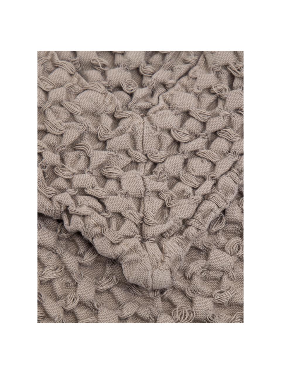 Copriletto in cotone Nettare, Taupe, Larg. 260 x Lung. 260 cm