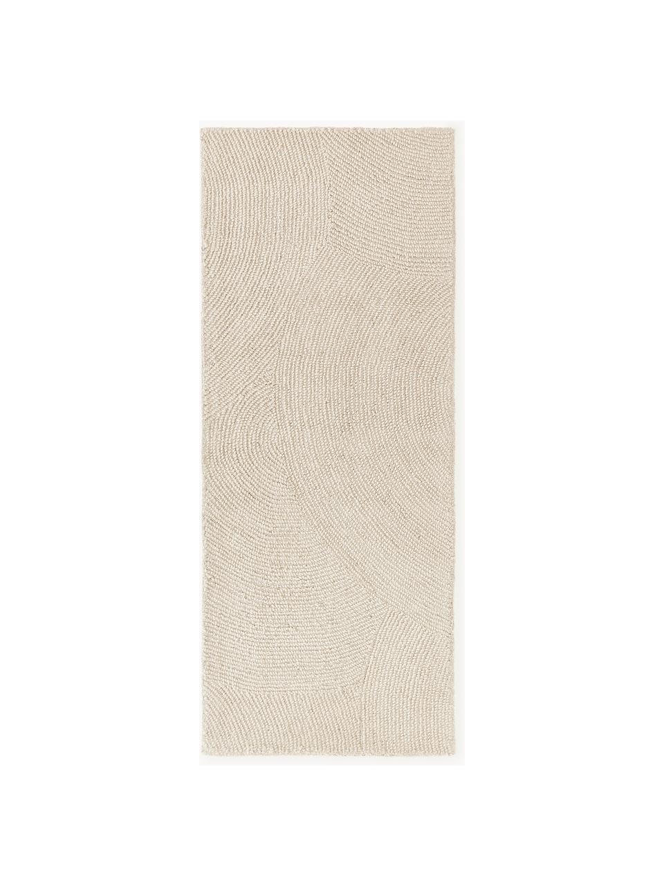 Tapis en laine tufté main Eleni, 100 % laine, certifiée RWS

Les tapis en laine peuvent perdre des fibres lors des premières semaines et des peluches peuvent se former, ce phénomène est naturel et diminue à mesure de votre usage et du temps, Beige clair, larg. 80 x long. 200 cm