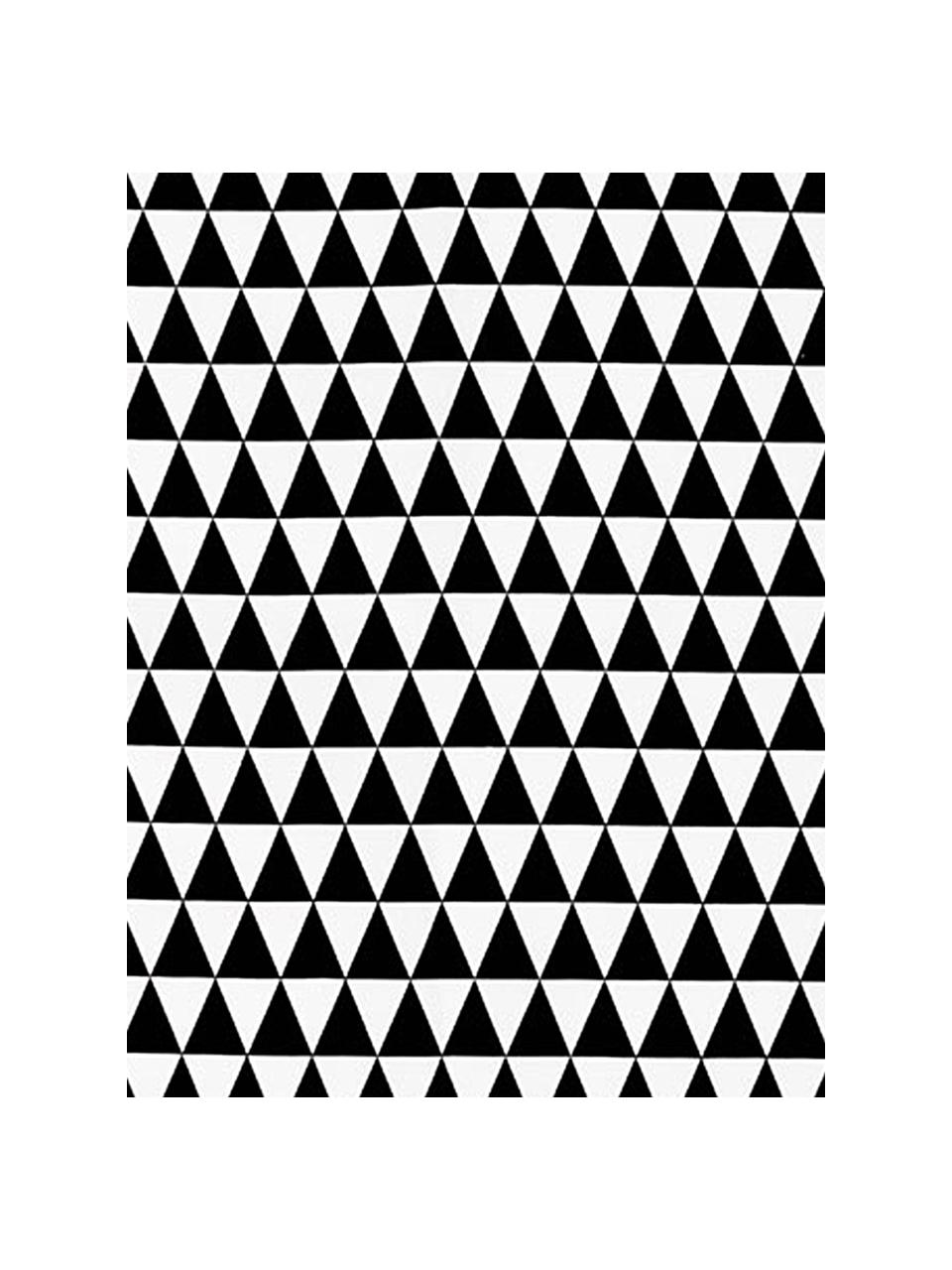 Halbleinen-Geschirrtücher Dreieck, 2 Stück, 50% Leinen, 50% Baumwolle, Weiß, Schwarz, B 50 x L 70 cm