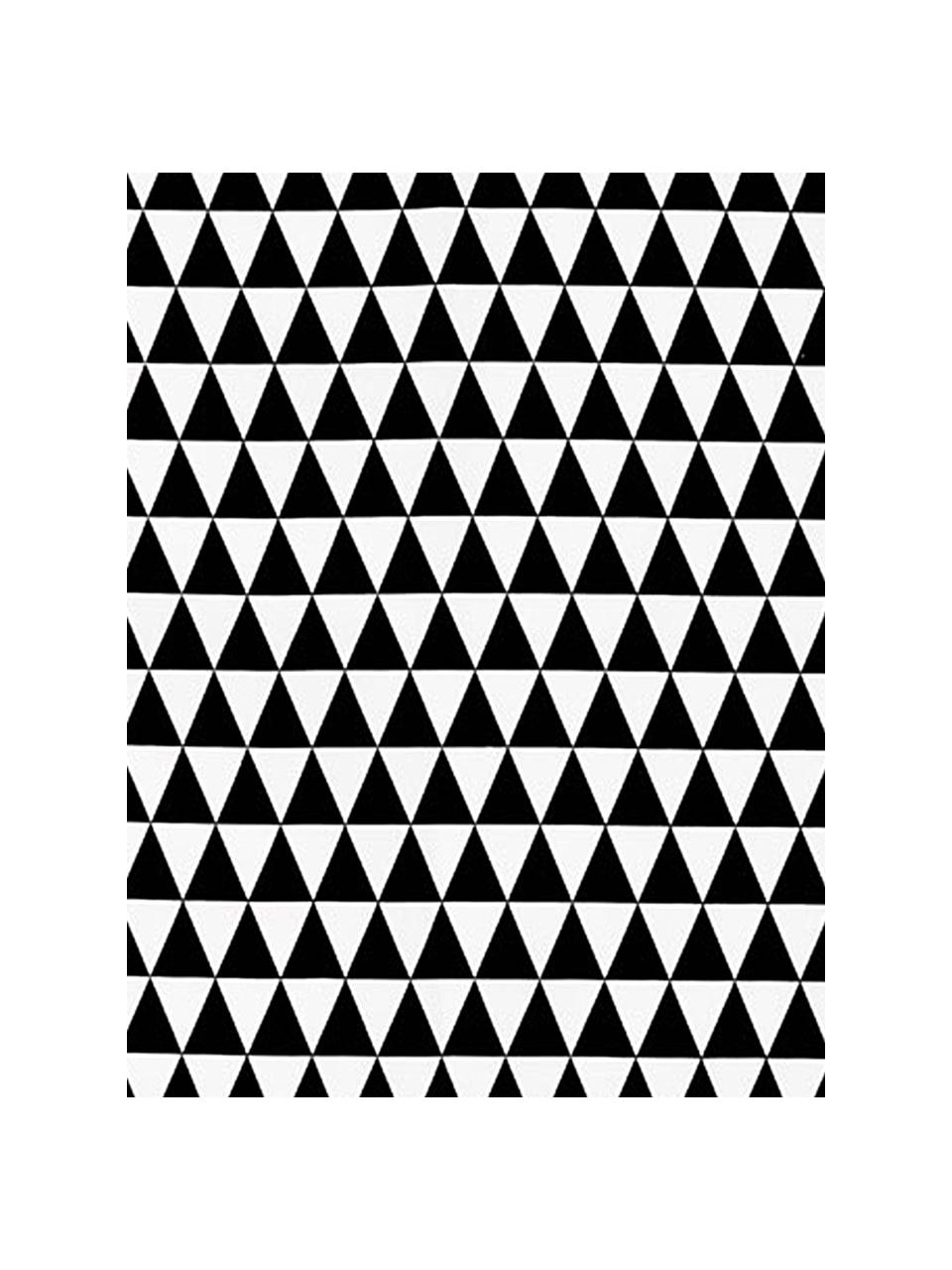 Paños de cocina de lino y algodón Dreieck, 2 uds., 50% lino, 50% algodón, Blanco, negro, An 50 x L 70 cm