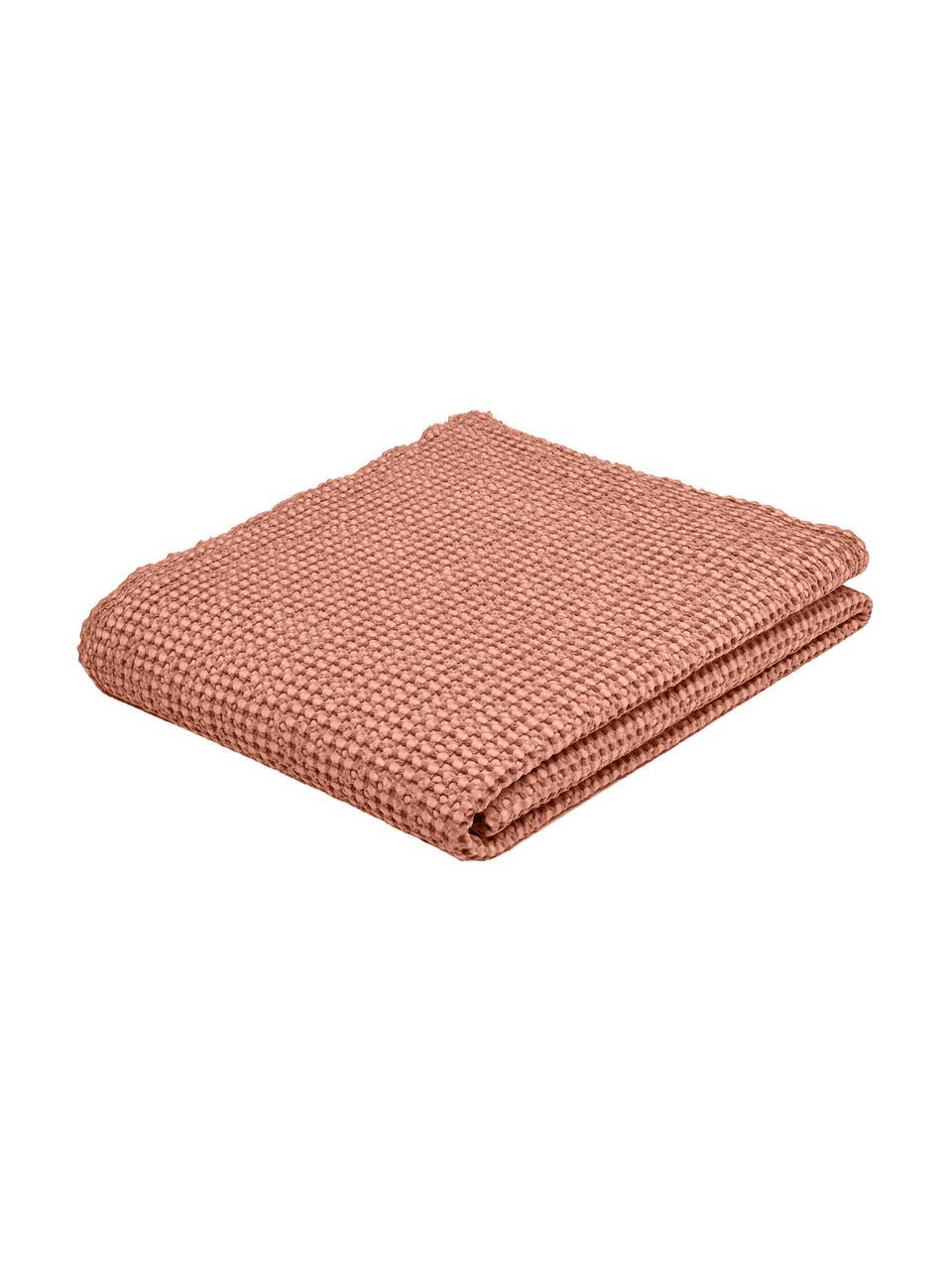 Couvre-lit coton rose à surface texturée Vigo, 100 % coton, Rose clair, larg. 220 x long. 240 cm (pour lits jusqu'à 180 x 200)