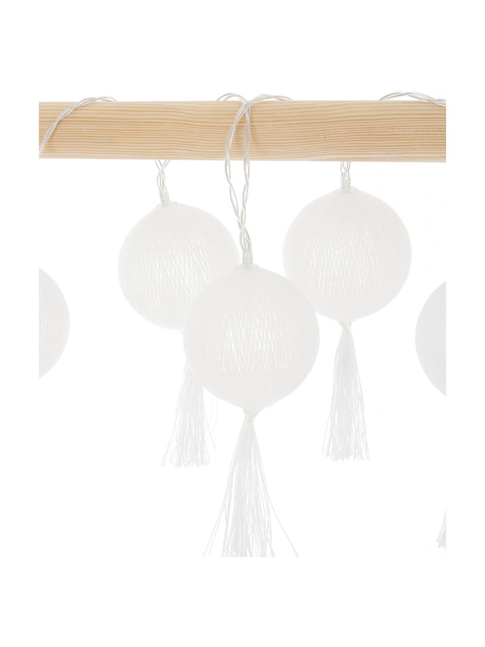 Guirnalda de luces LED Jolly Tassel, 185 cm, Cable: plástico, Blanco, L 185 cm, 10 luces