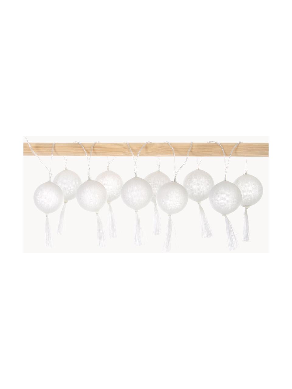 Guirnalda de luces LED Jolly Tassel, 185 cm, Cable: plástico, Blanco, L 185 cm, 10 luces