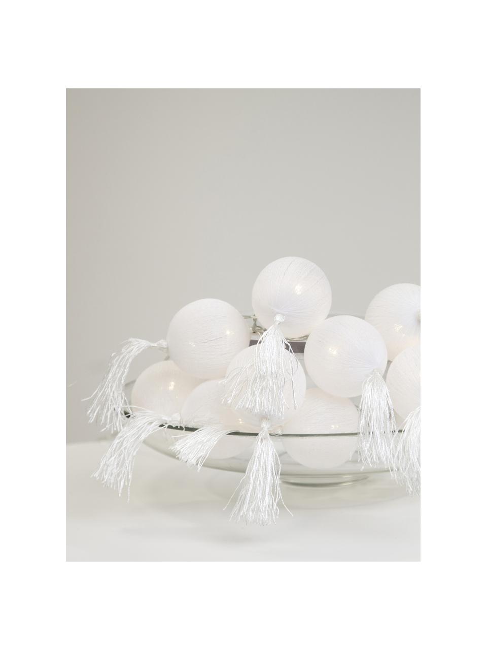 Ghirlanda a LED a batteria Jolly Tassel, 185 cm, Lanterne: plastica, Bianco, Lung. 185 cm