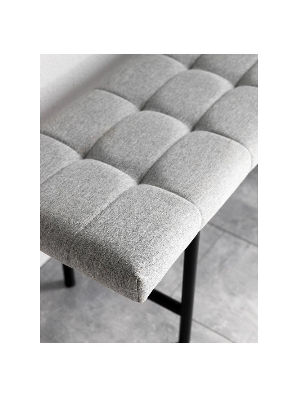 Design zitbank Sigfrid, Bekleding: polyester 25.000 cyclitoe, Frame: multiplex, Poten: gepoedercoat metaalkleuri, Lichtgrijs, 100 x 47 cm