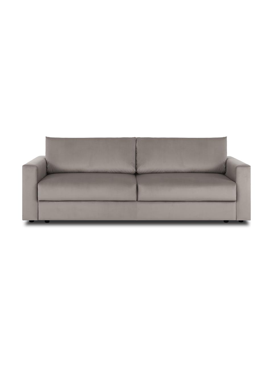 Canapé convertible en velours Tasha, Velours beige, larg. 235 x prof. 100 cm