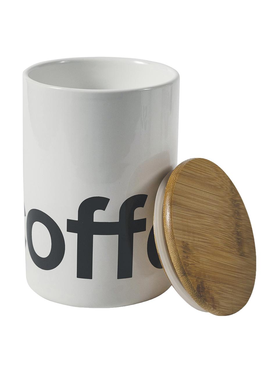 Barattolo con coperchio in bambù Canister, Coperchio: bambù, Bianco, Ø 10 x Alt. 15 cm