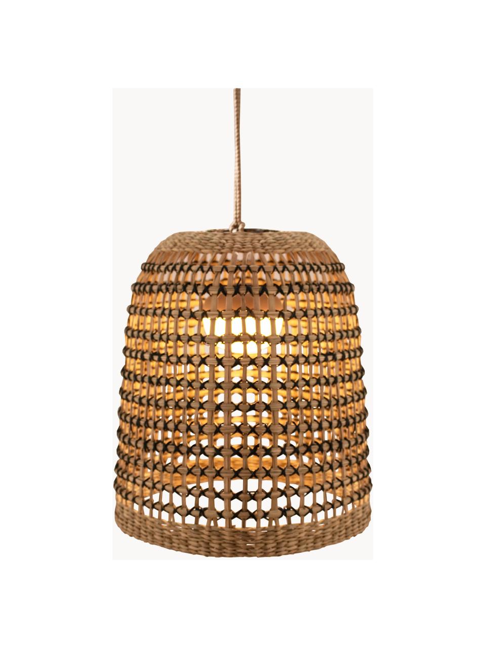 Handgefertigte Dimmbare LED-Hängelampe Positano, Braun, Ø 33 x H 35 cm