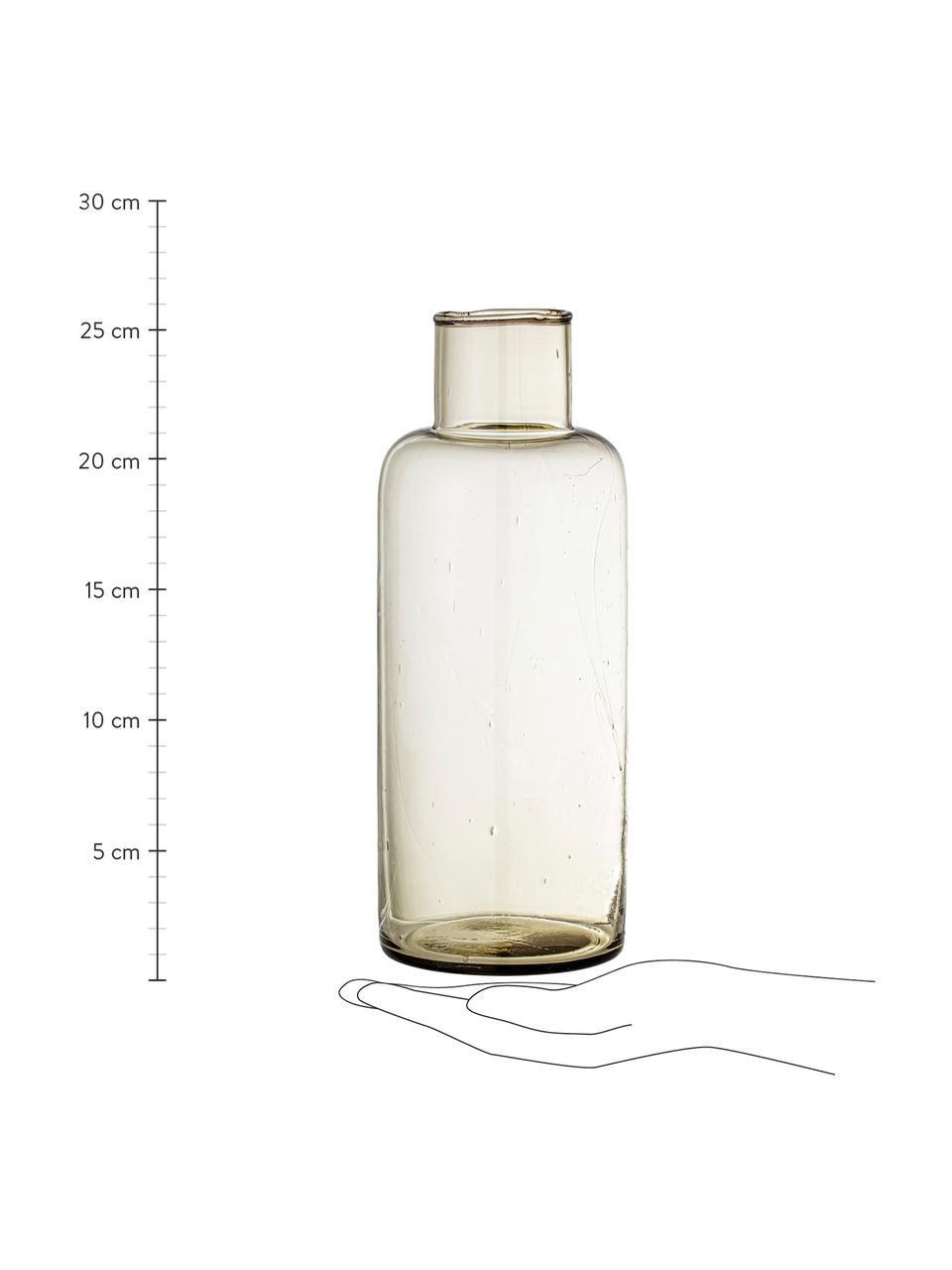 Karaf Casie van gerecycled glas 1,5 L, Gerecycled glas, Bruin, transparant, H 26 cm