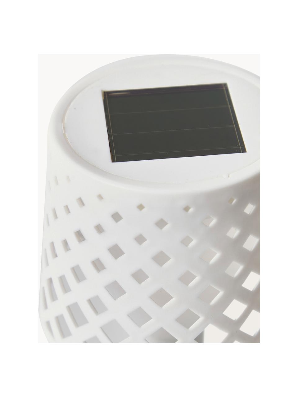 Solar LED padverlichting Gretita met schemersensor, Gerecycleerd plastic afval, Wit, Ø 9 x H 39 cm