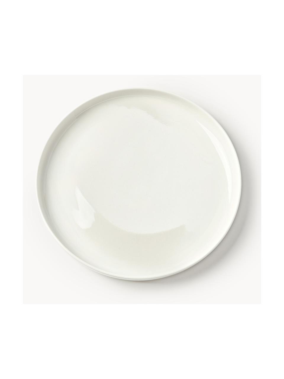 Porzellan Dessertteller Nessa, 2 Stück, Hochwertiges Hartporzellan, Off White, glänzend, Ø 19 cm