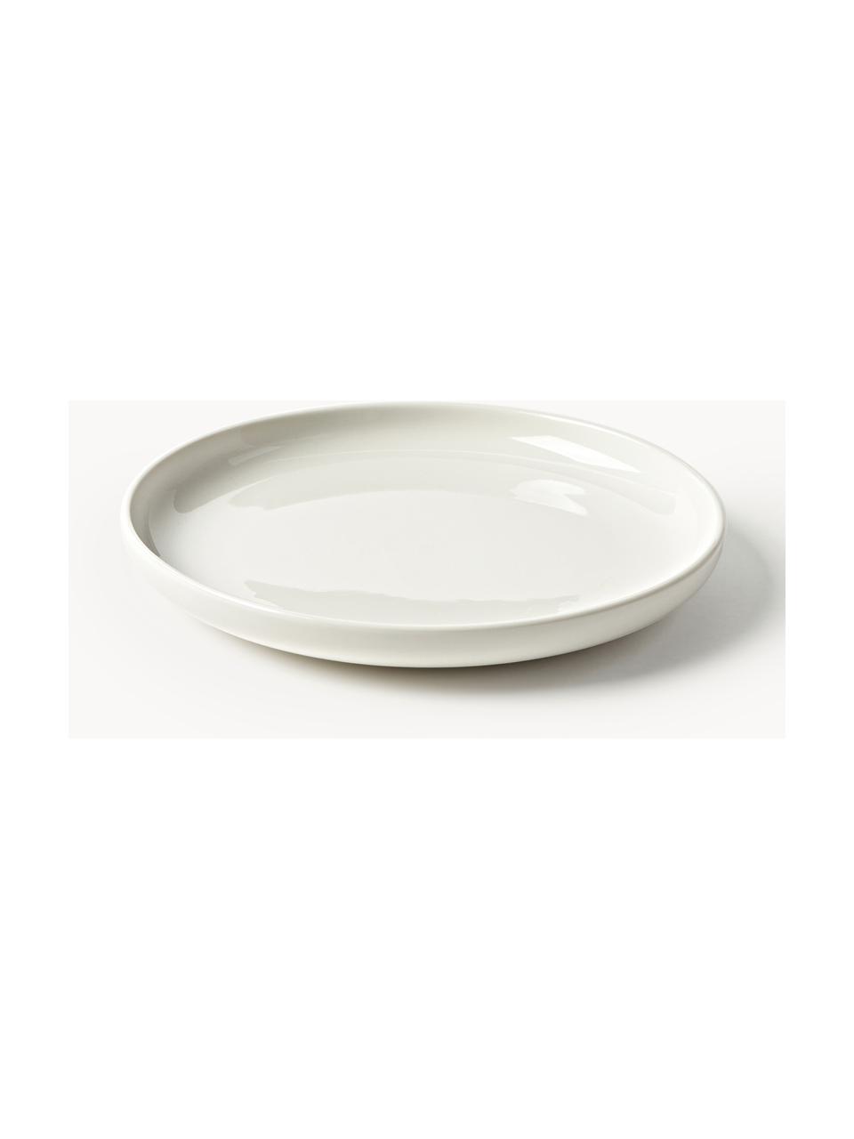 Assiettes à dessert en porcelaine Nessa, 2 pièces, Porcelaine de haute qualité, Blanc cassé, haute brillance, Ø 19 cm