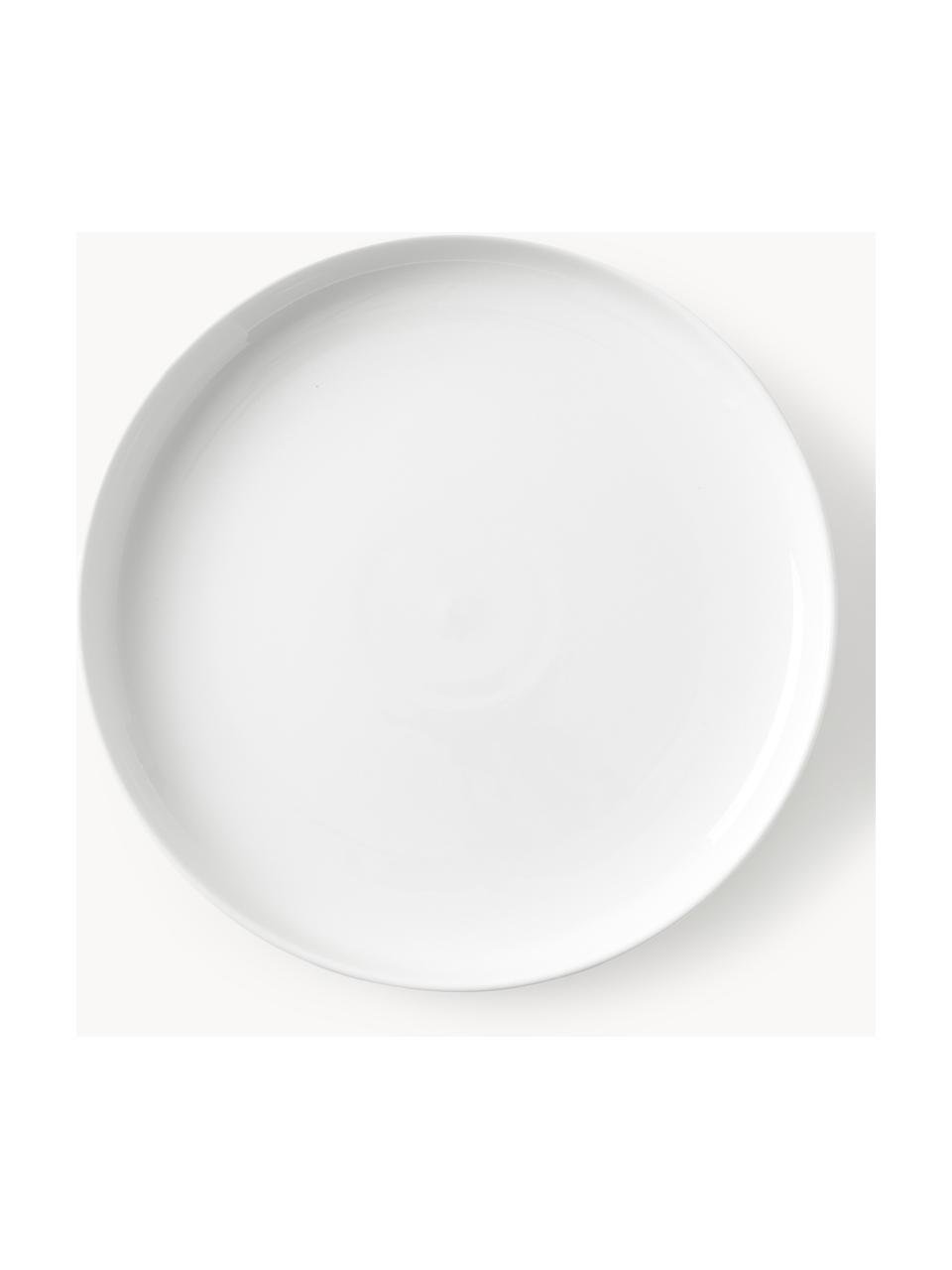 Porcelánový dezertný tanier Nessa, 4 ks, Vysokokvalitný porcelán, Lomená biela, lesklá, Ø 19 cm