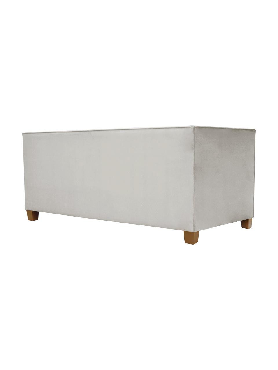 Divano letto 2 posti in velluto beige Rosso, Rivestimento: 100% velluto di poliester, Struttura: legno, molle a onda, Piedini: legno laccato, Beige, Larg. 188 x Prof. 85 cm