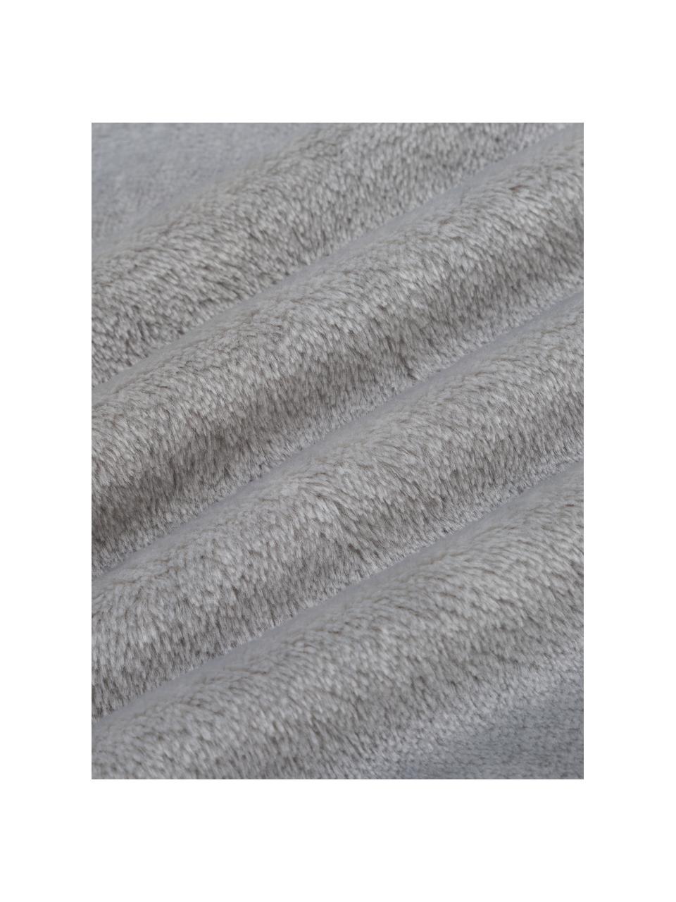 Fleece-Plaid Bomla, 100% Polyester, Grau, 130 x 170 cm