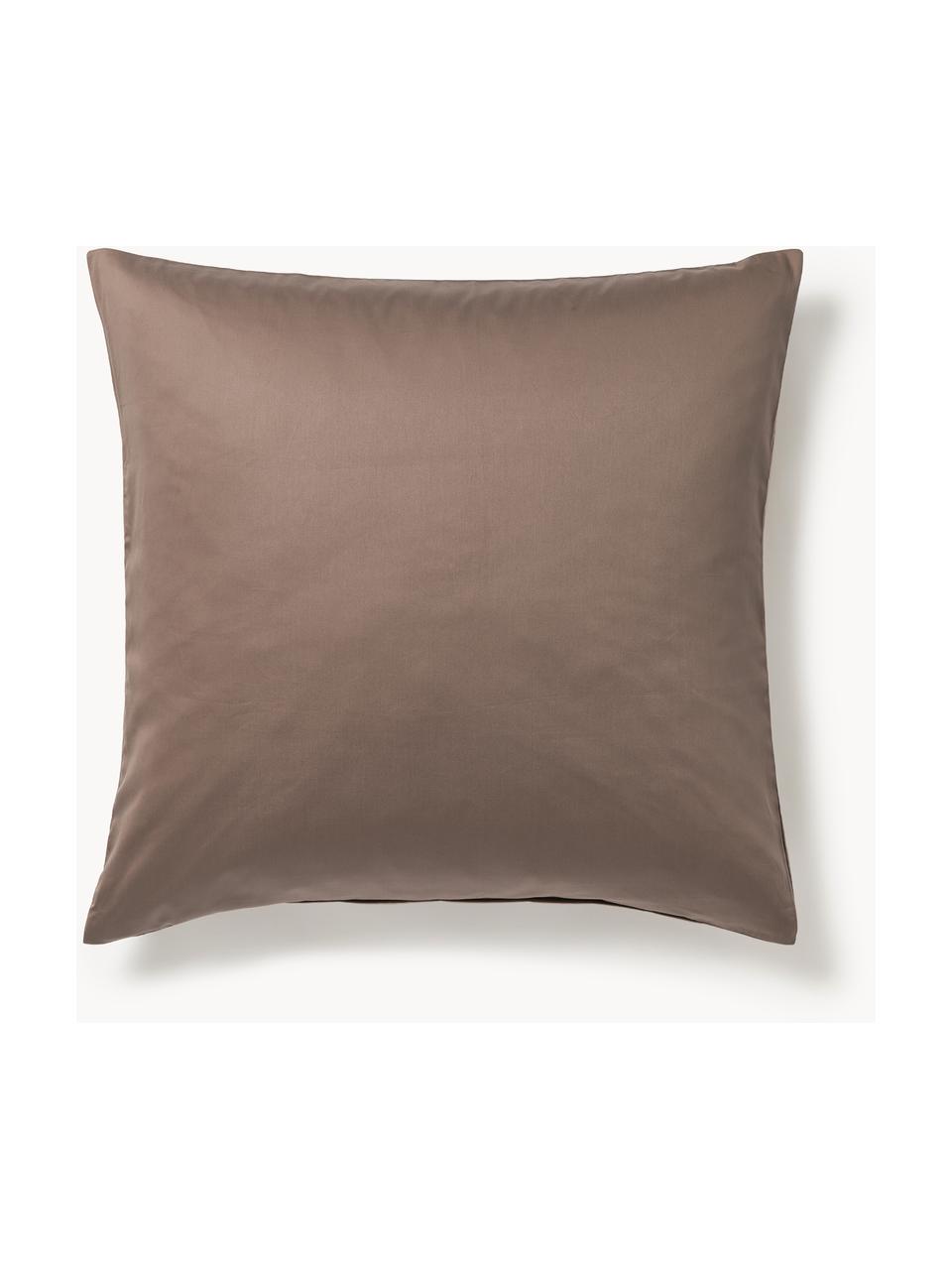 Baumwollsatin-Kopfkissenbezug Comfort, Webart: Satin Fadendichte 300 TC,, Dunkelbraun, B 40 x L 80 cm