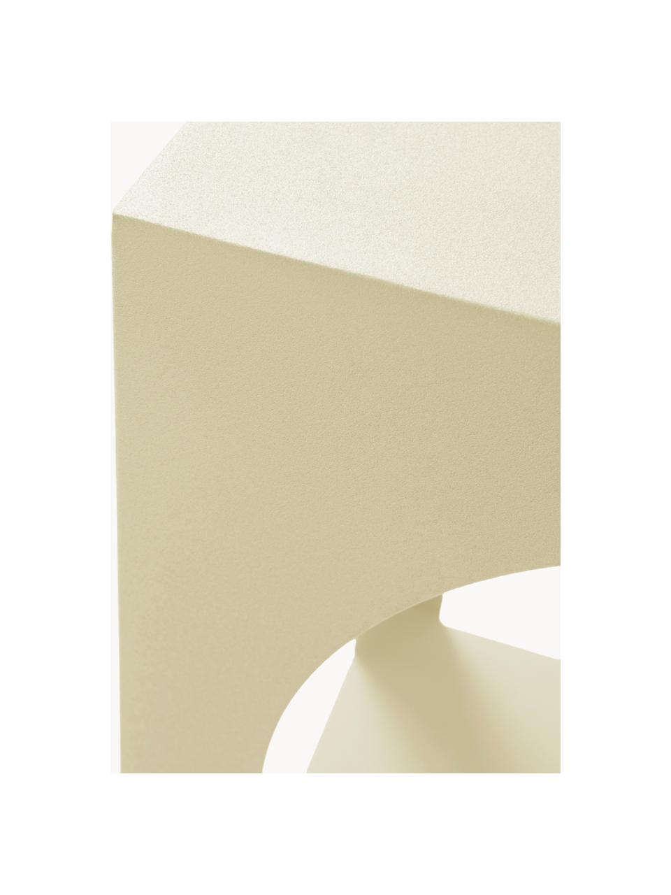 Mesa auxiliar Vesta, Tablero de fibras de densidad media (MDF), chapada en madera de fresno, Madera, amarillo claro pintado, An 40 x Al 59 cm