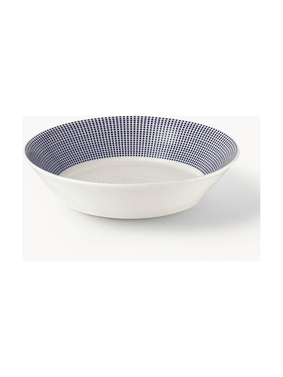 Hlboký tanier z porcelánu Pacific Blue, Porcelán, Bodkovaný, Ø 23 cm