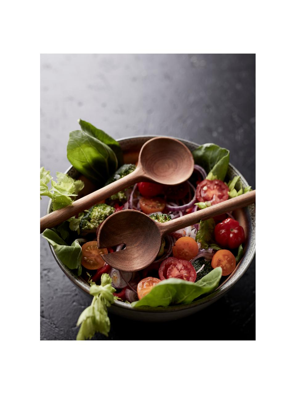 Saladebestekset Matera van acaciahout, 2-delig, Acaciahout, Acaciahout, L 29 cm