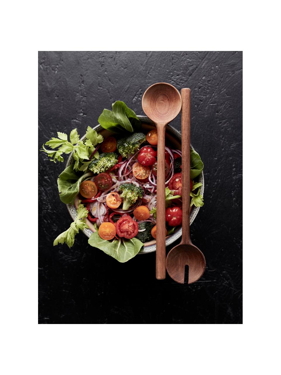 Saladebestekset Matera van acaciahout, 2-delig, Acaciahout, Acaciahout, L 29 cm